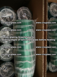 Safety glazing Green Tape for seal edges of laminated glass before heating (13)