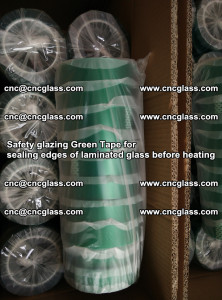 Safety glazing Green Tape for seal edges of laminated glass before heating (15)