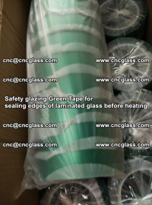 Safety glazing Green Tape for seal edges of laminated glass before heating (34)