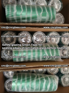 Safety glazing Green Tape for seal edges of laminated glass before heating (6)