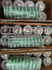 Safety glazing Green Tape for seal edges of laminated glass before heating (9)